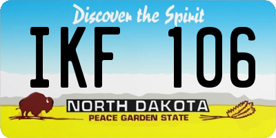 ND license plate IKF106