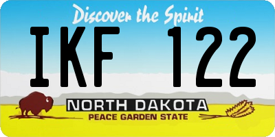 ND license plate IKF122