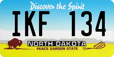 ND license plate IKF134