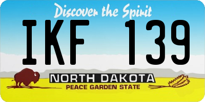 ND license plate IKF139