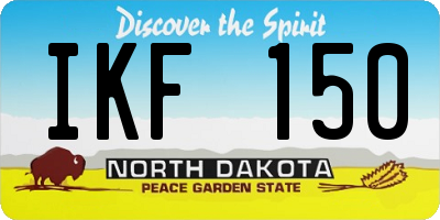 ND license plate IKF150