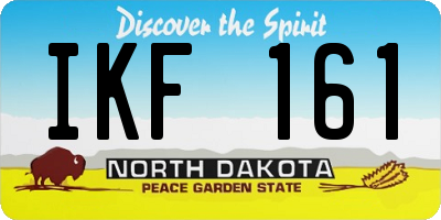 ND license plate IKF161