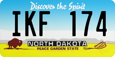 ND license plate IKF174
