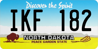 ND license plate IKF182