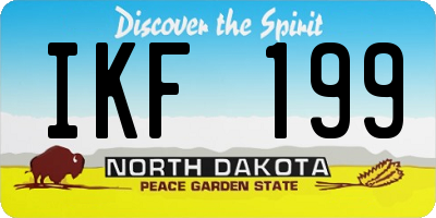 ND license plate IKF199
