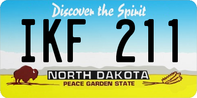 ND license plate IKF211