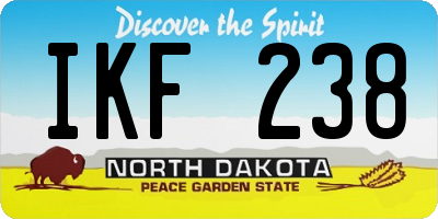 ND license plate IKF238