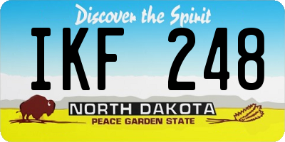 ND license plate IKF248