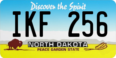 ND license plate IKF256