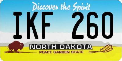 ND license plate IKF260