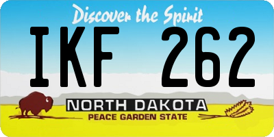 ND license plate IKF262