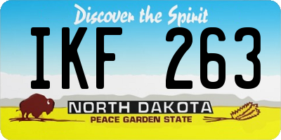 ND license plate IKF263