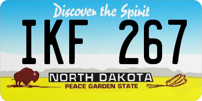 ND license plate IKF267