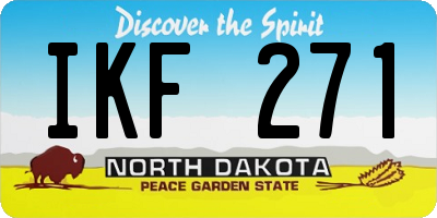 ND license plate IKF271