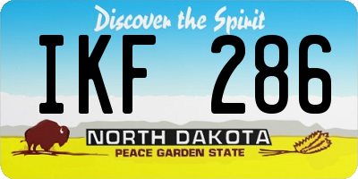 ND license plate IKF286