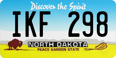 ND license plate IKF298