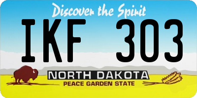 ND license plate IKF303