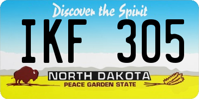 ND license plate IKF305