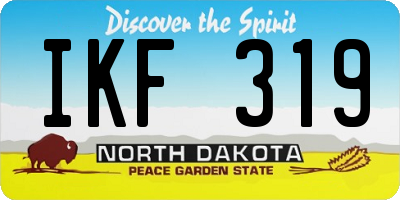 ND license plate IKF319