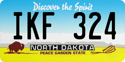 ND license plate IKF324