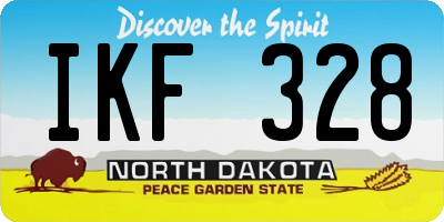 ND license plate IKF328