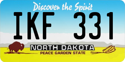 ND license plate IKF331