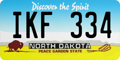 ND license plate IKF334