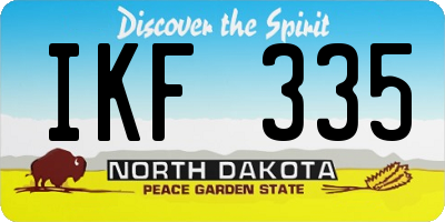ND license plate IKF335