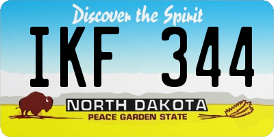 ND license plate IKF344