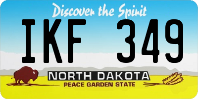 ND license plate IKF349