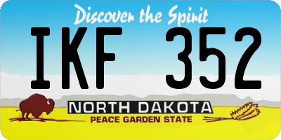 ND license plate IKF352