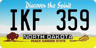 ND license plate IKF359