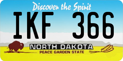 ND license plate IKF366