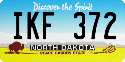 ND license plate IKF372