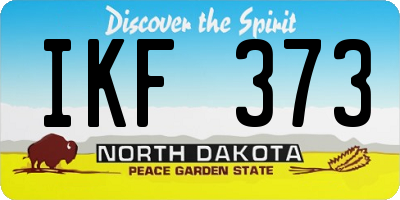 ND license plate IKF373
