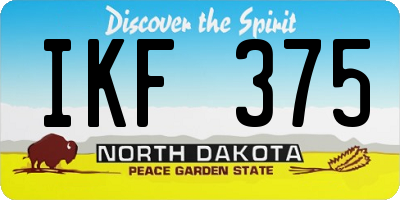 ND license plate IKF375