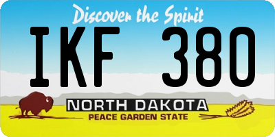ND license plate IKF380