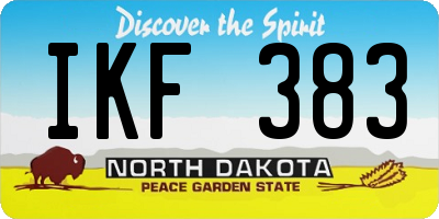 ND license plate IKF383