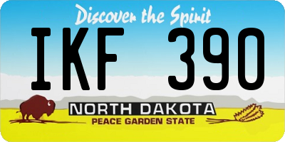 ND license plate IKF390