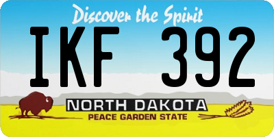 ND license plate IKF392