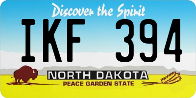 ND license plate IKF394