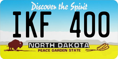 ND license plate IKF400