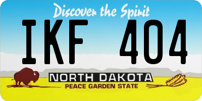 ND license plate IKF404