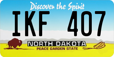 ND license plate IKF407