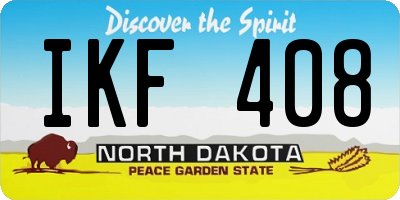 ND license plate IKF408