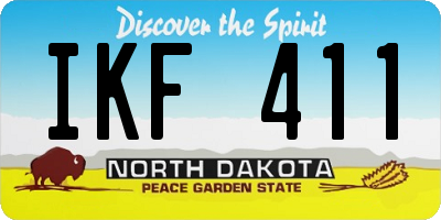 ND license plate IKF411