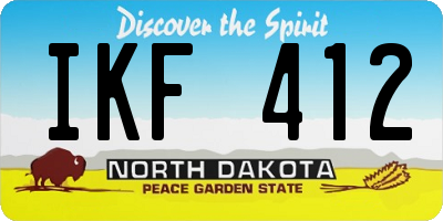 ND license plate IKF412