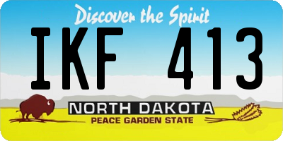 ND license plate IKF413