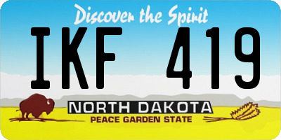ND license plate IKF419