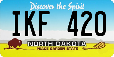 ND license plate IKF420